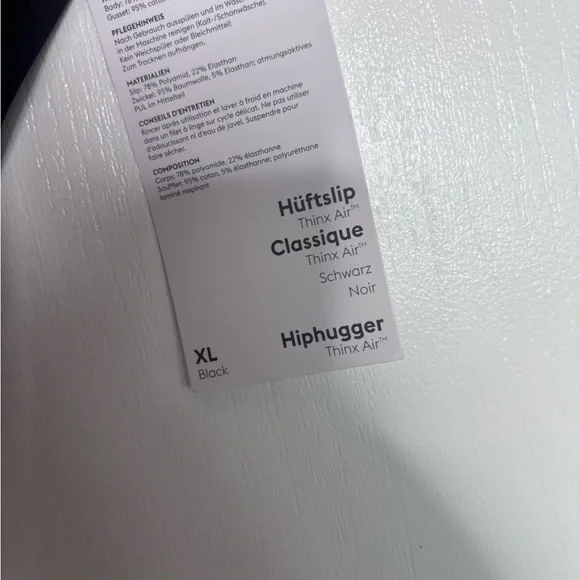 Thinx Air™ Hiphugger Period Underwear – XL – Black – NWT - Picture 7 of 7